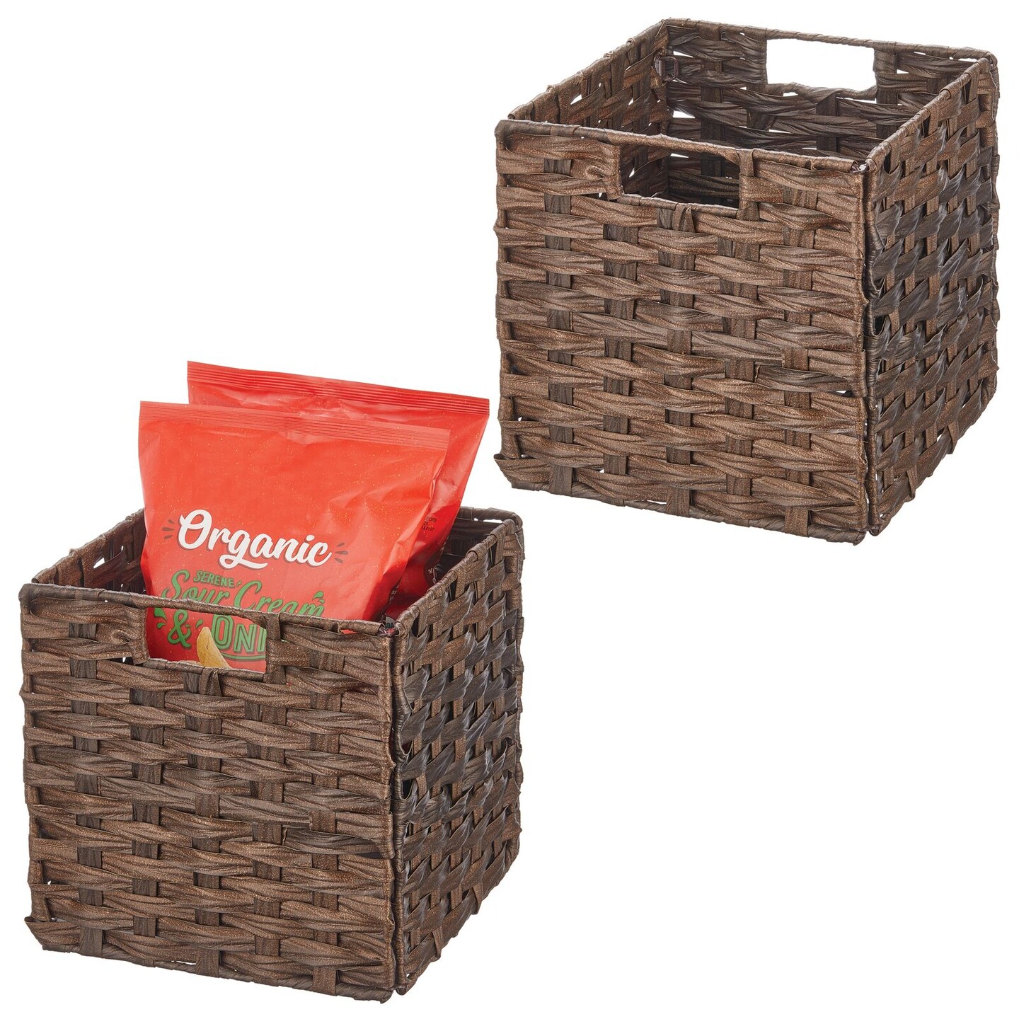 mDesign Woven Farmhouse Kitchen Cubby Organizer Cube Michaels