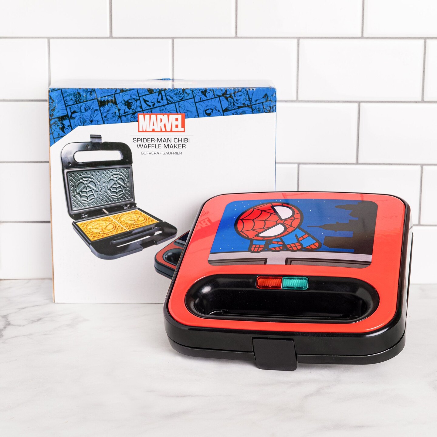 Uncanny Brands Marvel Spider-Man Square Waffle Maker