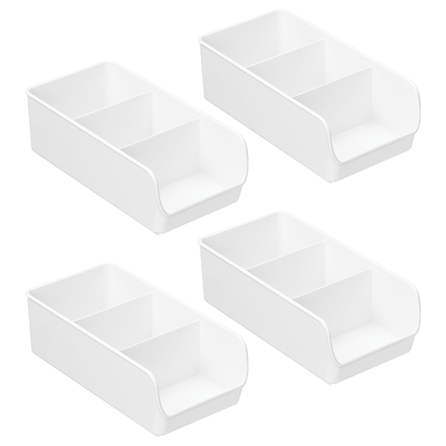mDesign Plastic Food Storage Bin Organizer for Kitchen Cabinet - 4 Pack