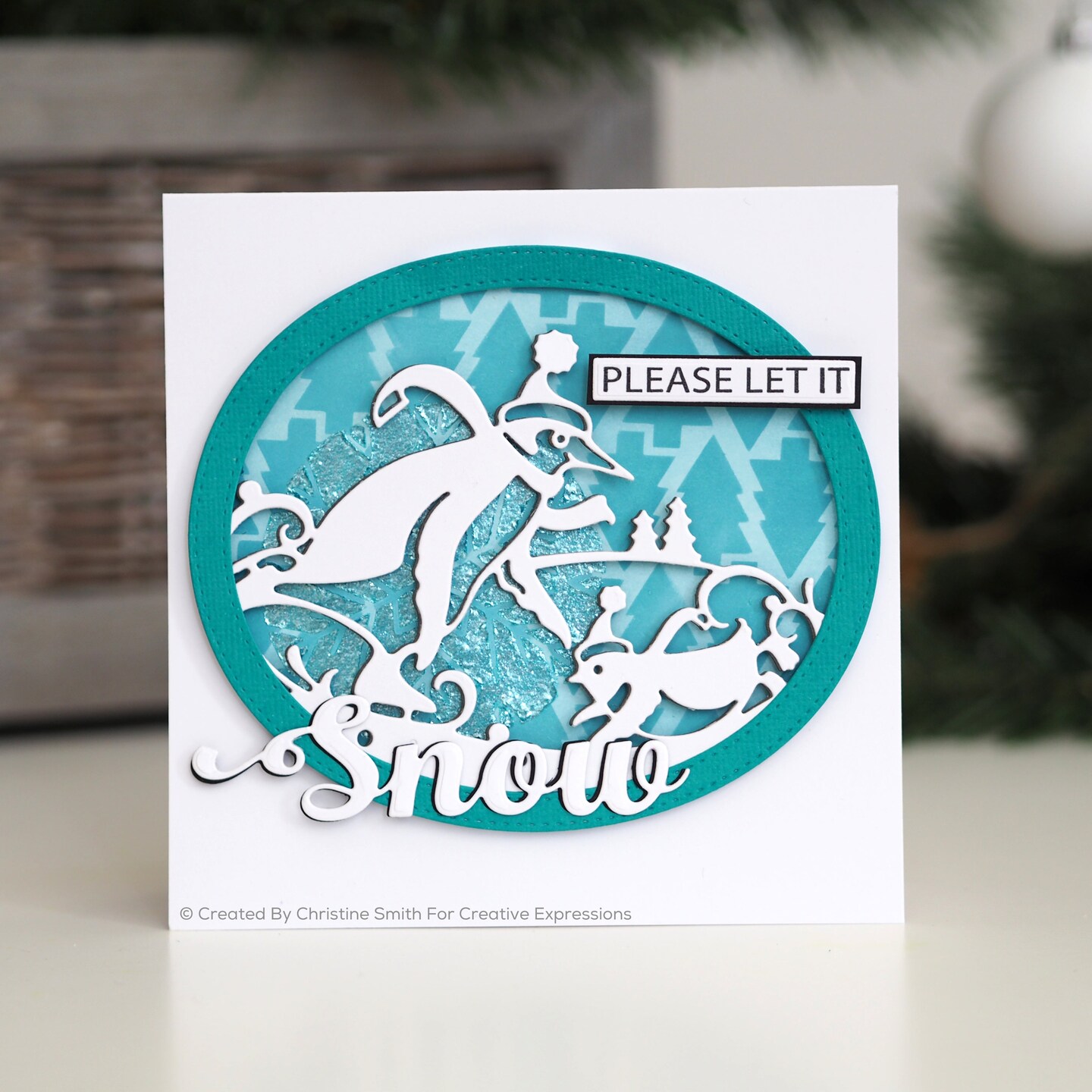 Creative Expressions  Paper Cuts Edger Penguins Sledding Craft Die