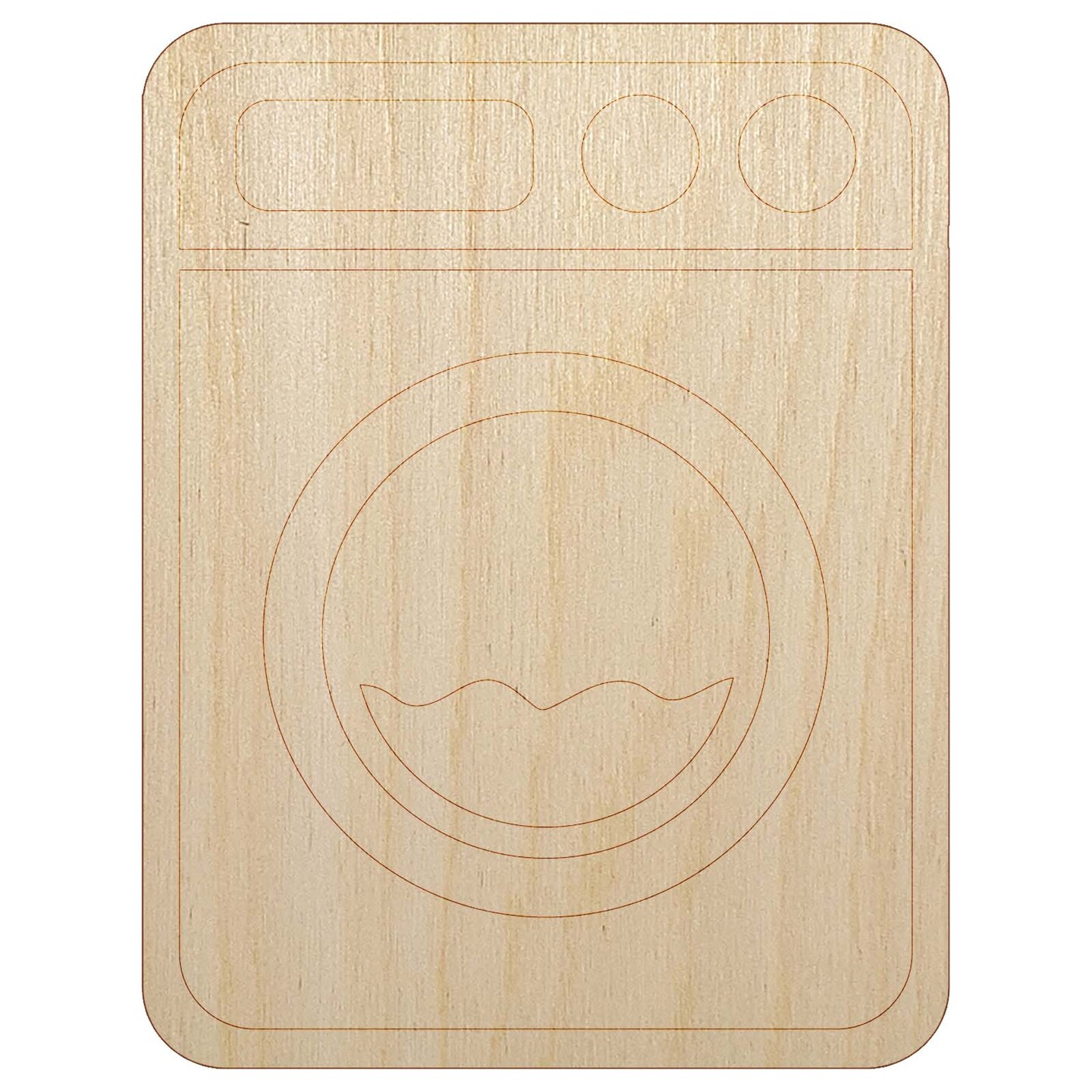 Washing Machine Laundry Unfinished Wood Shape Piece Cutout for DIY