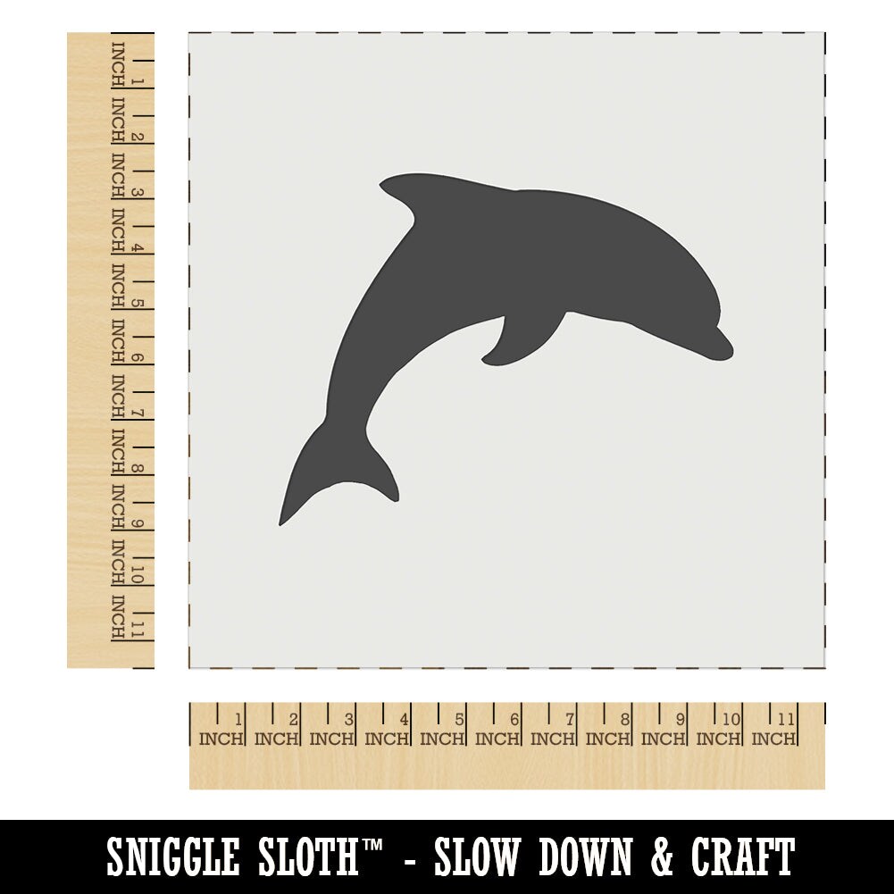 Dolphin Solid Wall Cookie DIY Craft Reusable Stencil
