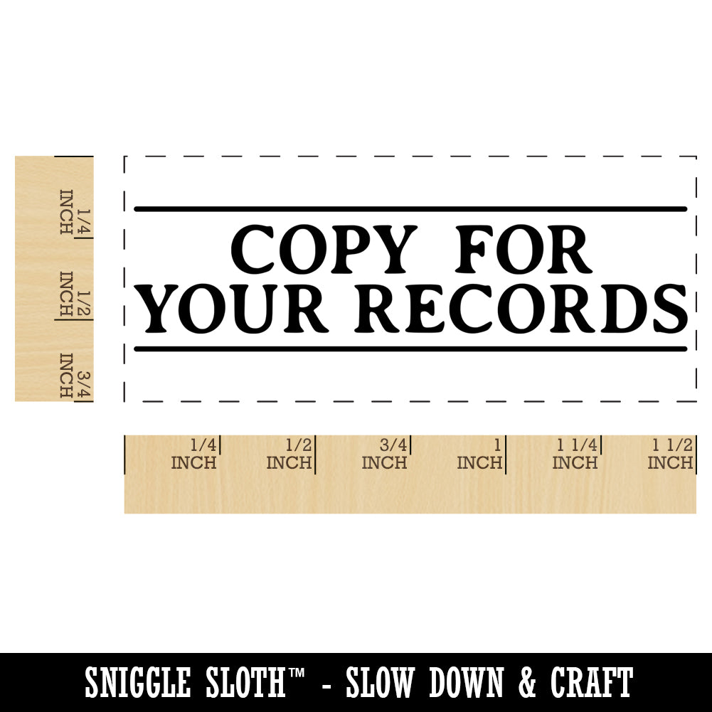 Copy For Your Records Document Self-Inking Rubber Stamp Ink Stamper for Business Office