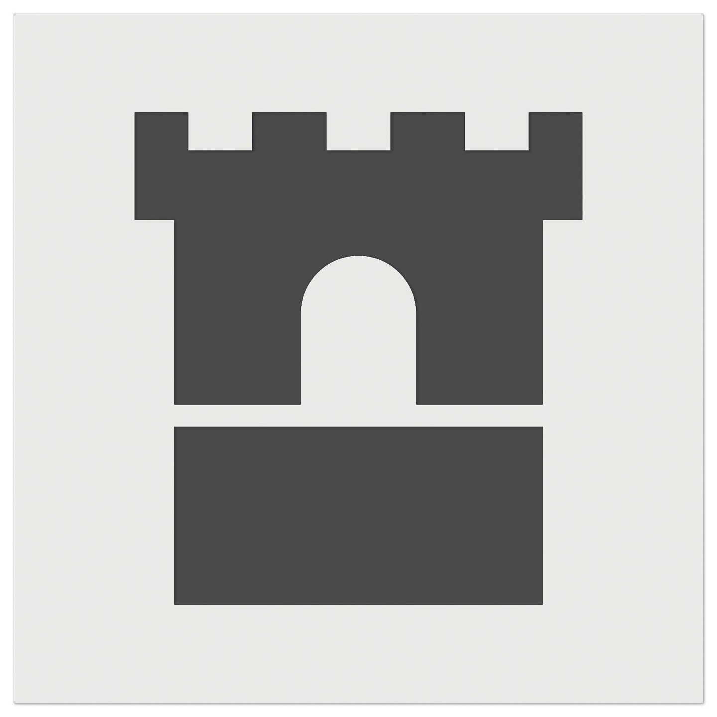Castle Turret Tower Solid Wall Cookie DIY Craft Reusable Stencil