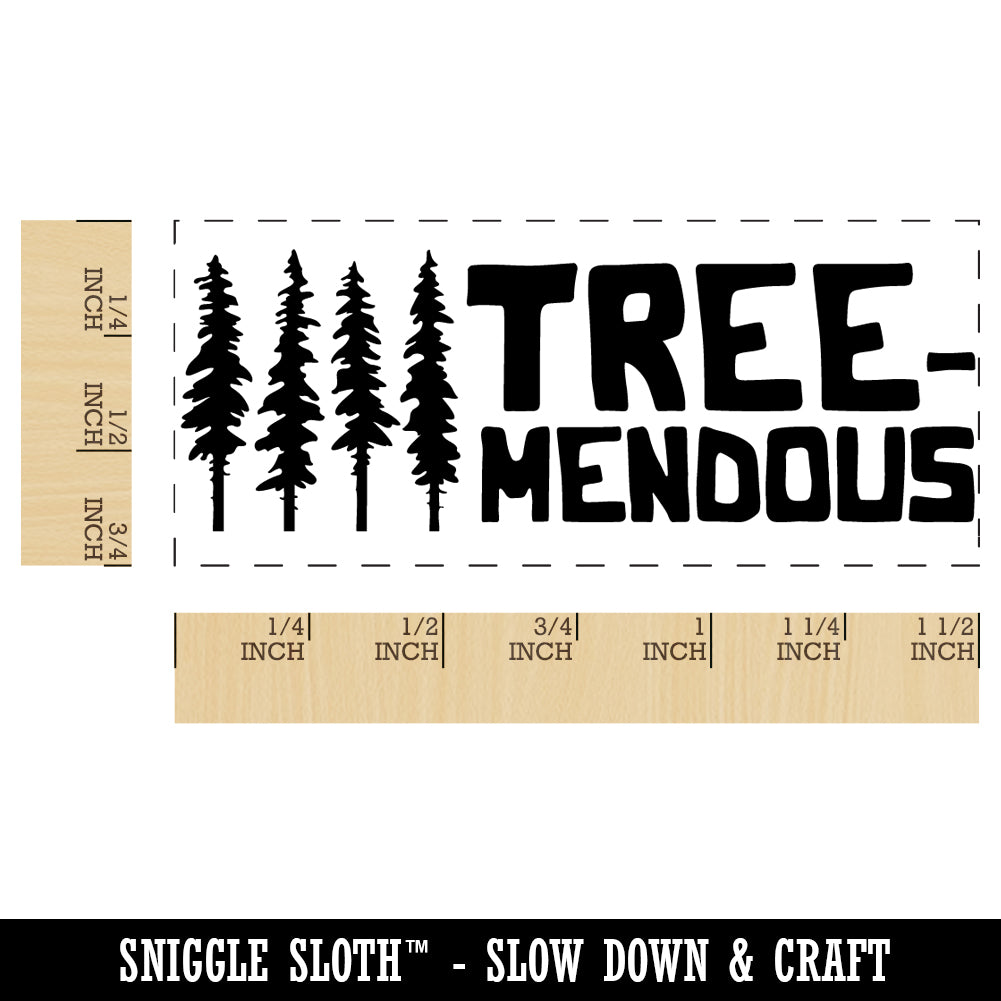 Tree-mendous Tremendous Trees Teacher Student School Self-Inking Rubber Stamp Ink Stamper