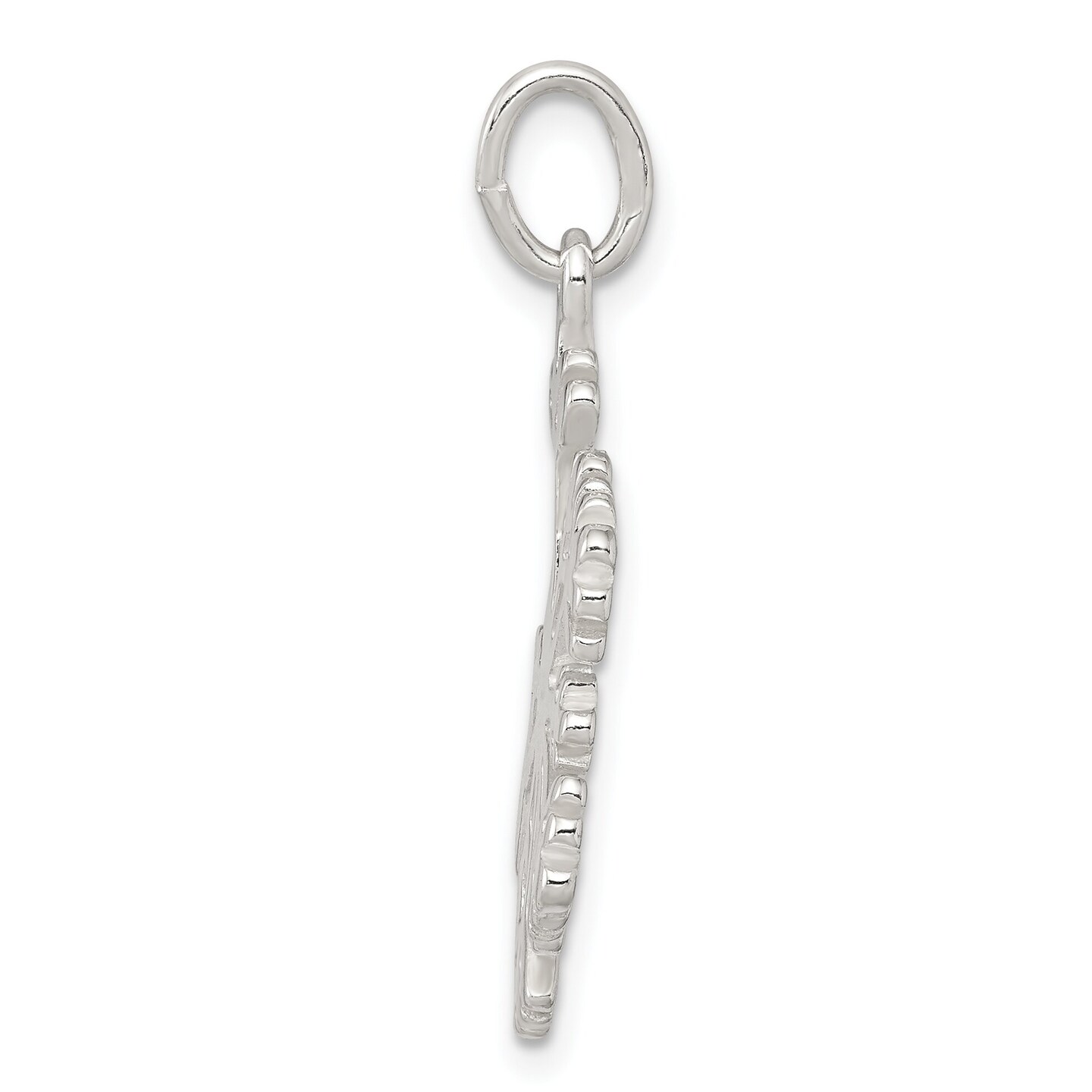 Sterling Silver Snowflake Charm Winter Pendant Jewelry 31mm x 21mm