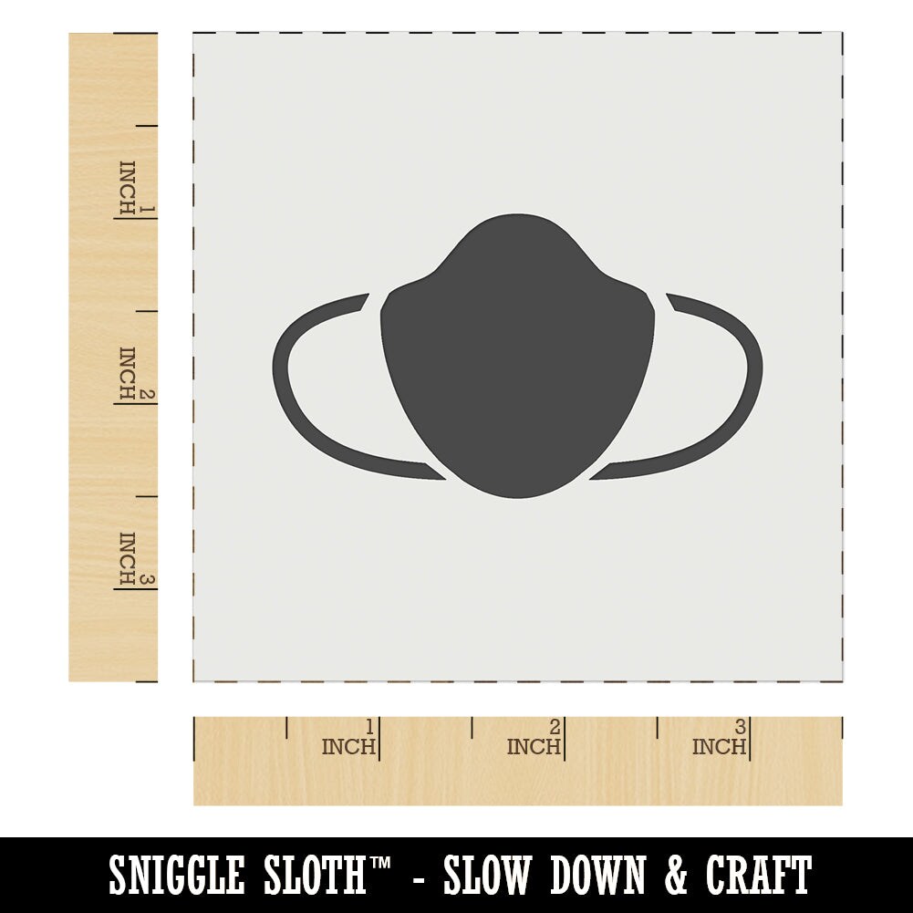 Face Mask Icon Solid Wall Cookie DIY Craft Reusable Stencil