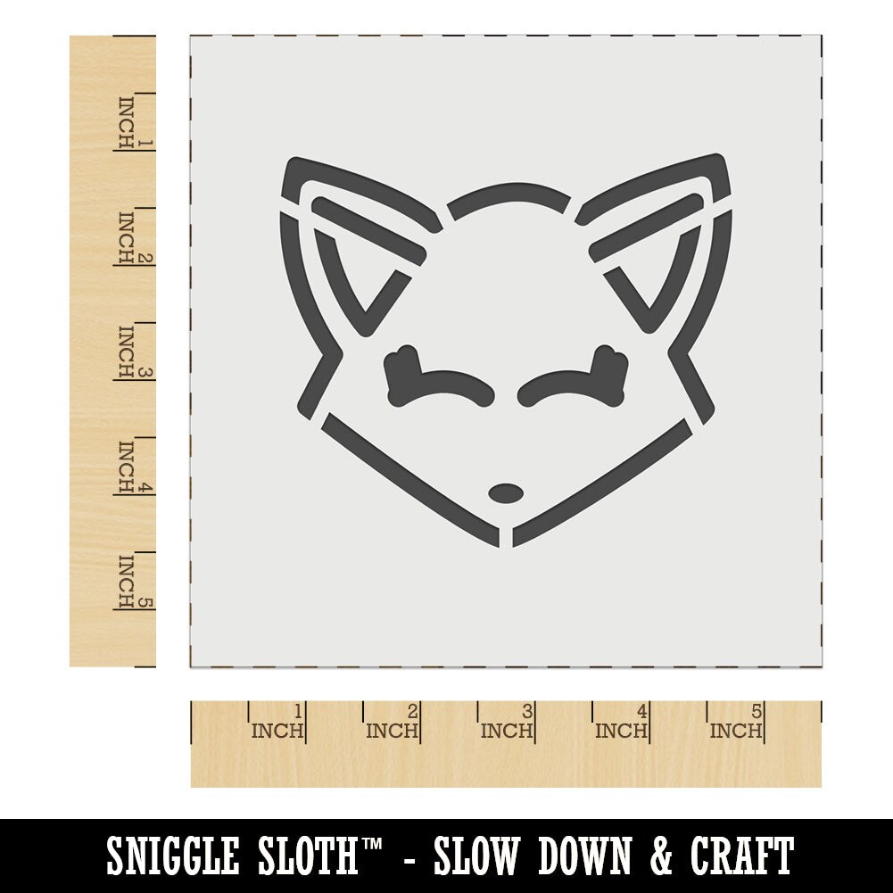 Fox Face Wall Cookie DIY Craft Reusable Stencil