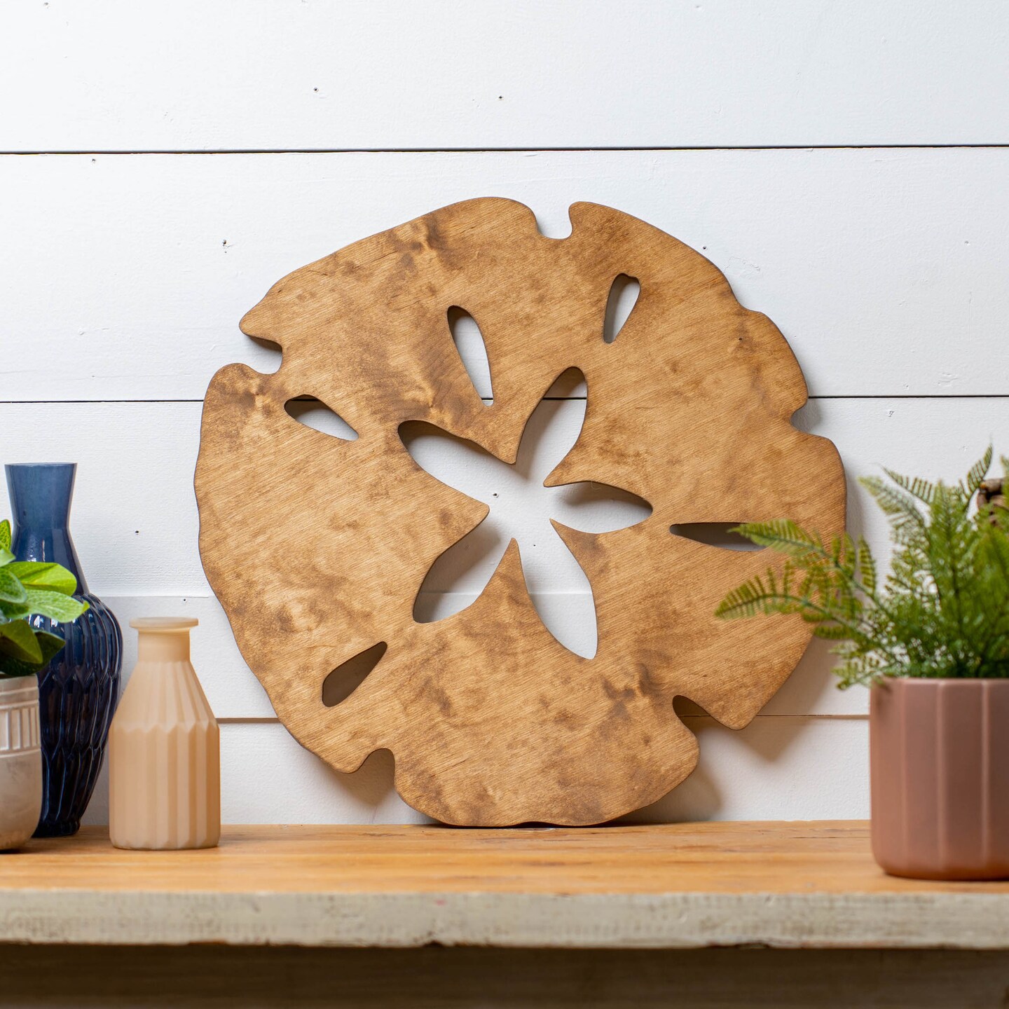 18 in. Unfinished Wooden Sand Dollar Shape