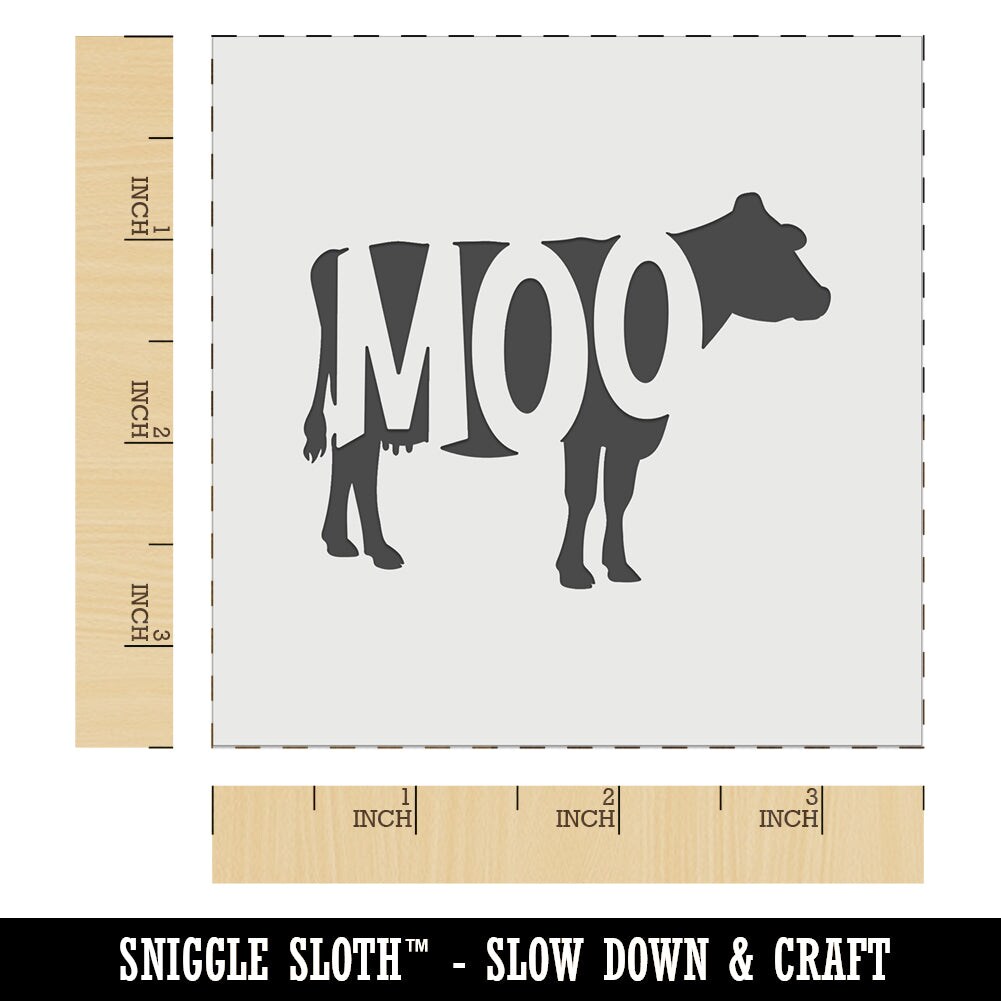 Cow Moo Farm Animal Wall Cookie DIY Craft Reusable Stencil