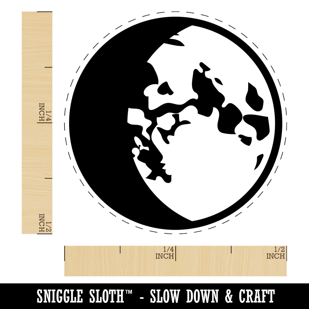 Waxing Gibbous Moon Phase SelfInking Rubber Stamp for Stamping