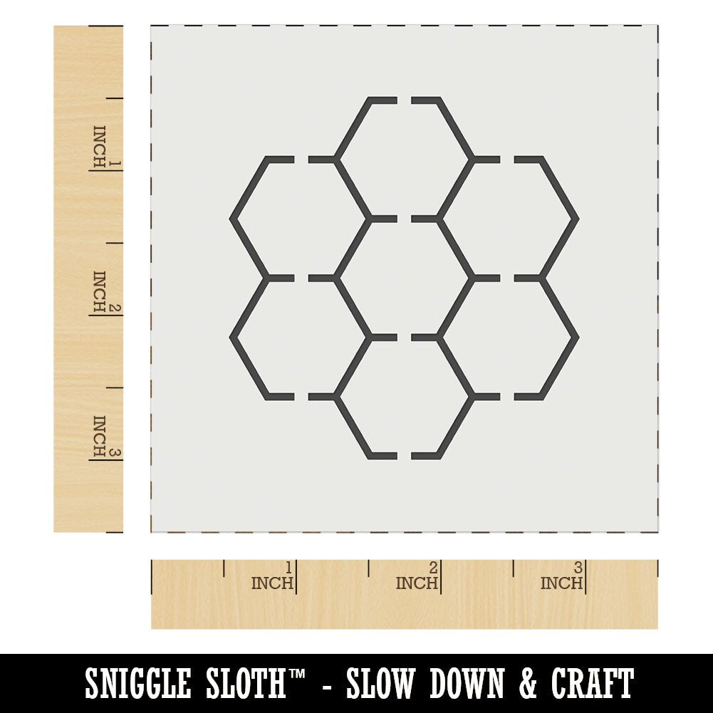 Simple Honeycomb Outline Wall Cookie DIY Craft Reusable Stencil