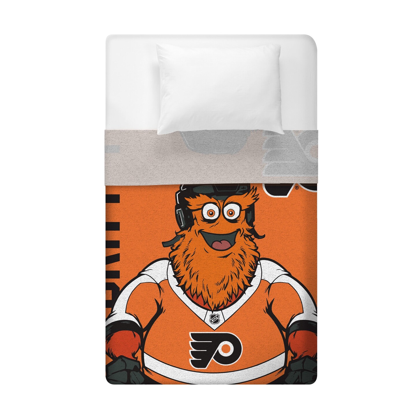 Sleep Squad Philadelphia Flyers Gritty Mascot 60&#x201D; x 80&#x201D; Raschel Plush Hockey Blanket