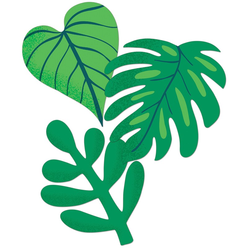 One World Tropical Leaves Extra Large Cut-Outs, Pack of 12