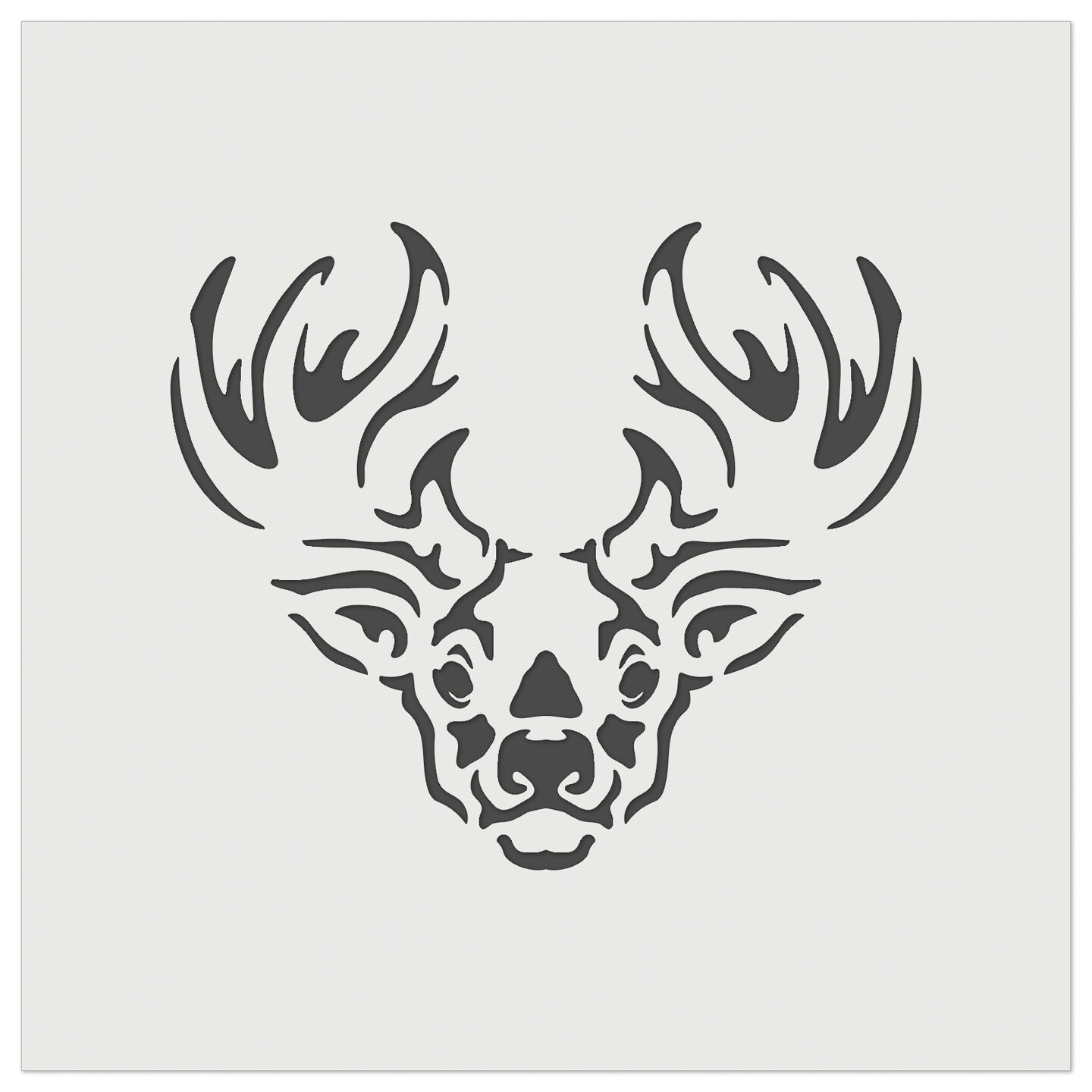 Tribal Deer Buck Head Wall Cookie DIY Craft Reusable Stencil
