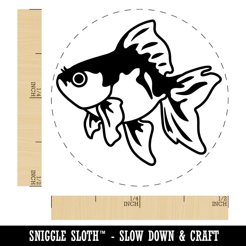 Fancy Pet Goldfish Self-Inking Rubber Stamp for Stamping Crafting Planners