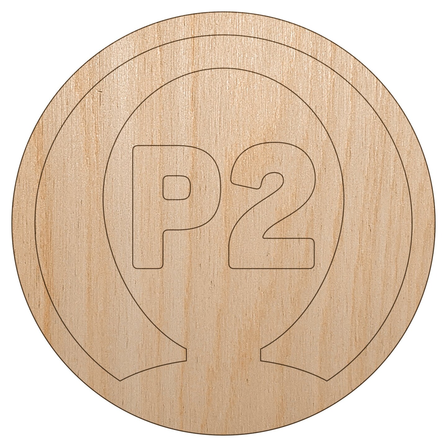 Player Two Person Indicator Gaming Icon Unfinished Wood Shape Piece Cutout for DIY Craft Projects