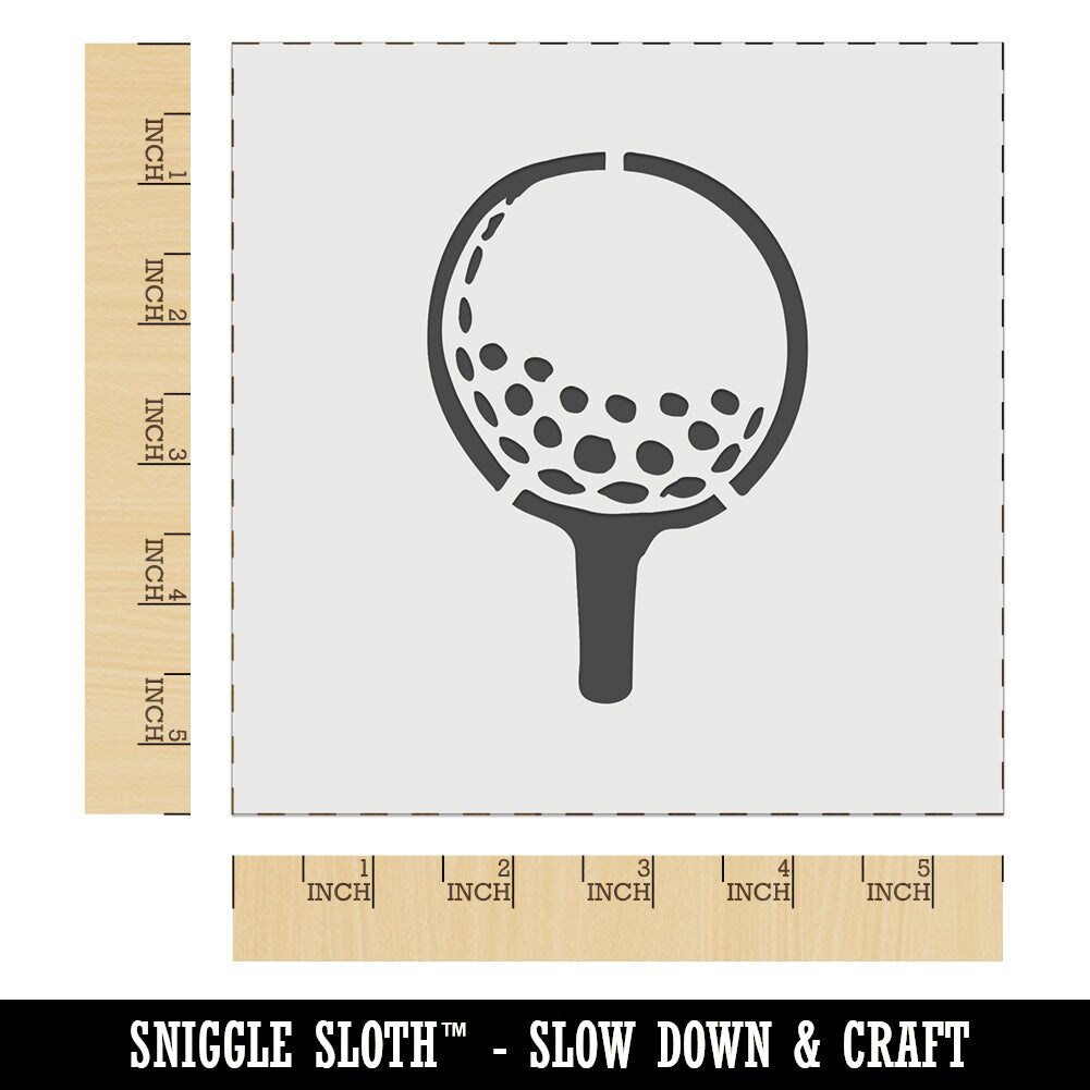 Golf Ball on Tee Wall Cookie DIY Craft Reusable Stencil