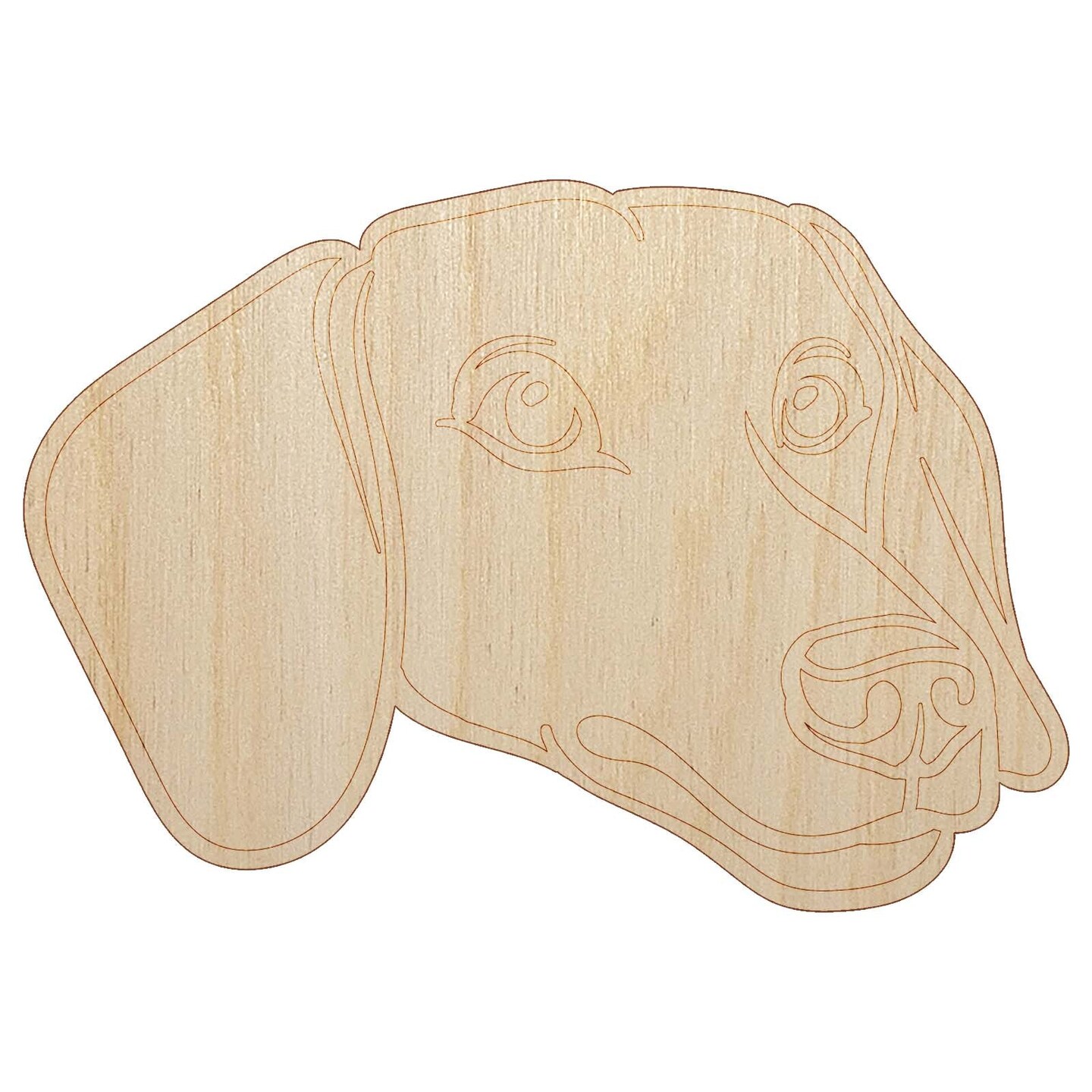 Dachshund Dog Head Unfinished Wood Shape Piece Cutout for DIY Craft Projects