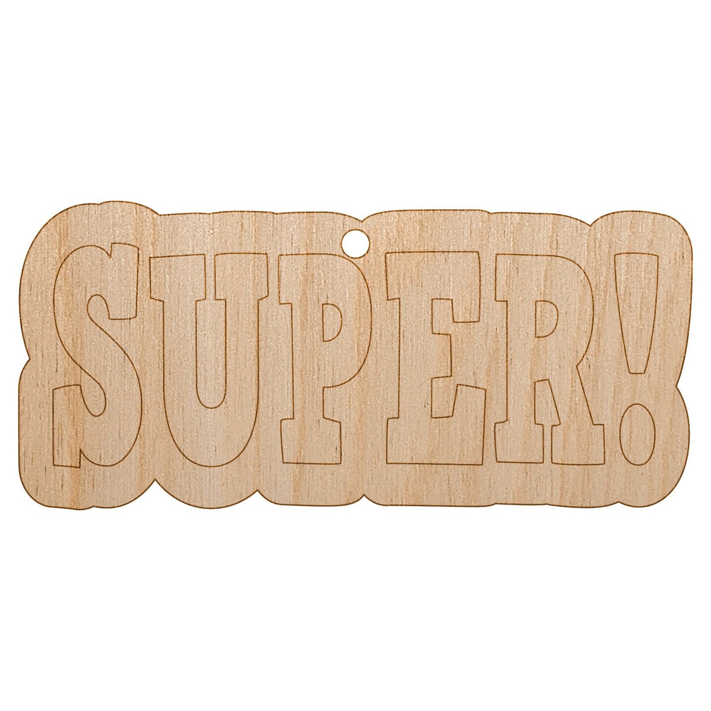Super Fun Text Teacher School Unfinished Craft Wood Holiday Christmas Tree DIY Pre-Drilled Ornament