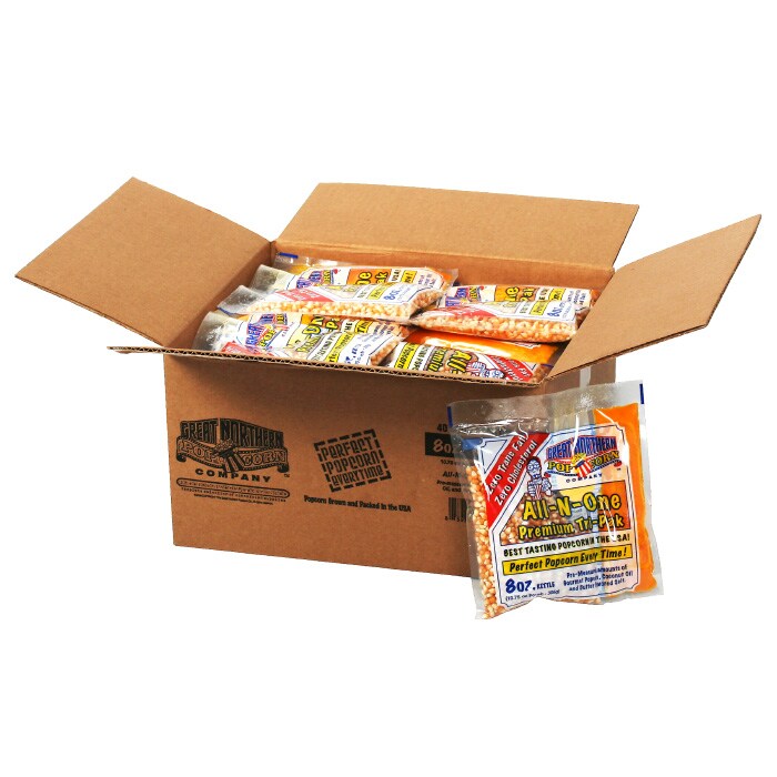 Great Northern Popcorn Premium 8 Ounce Popcorn Portion Packs, Case of 40