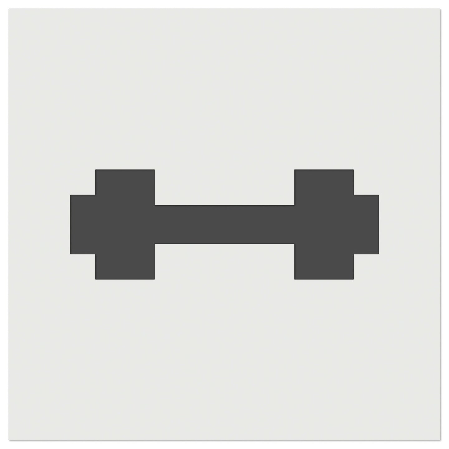 Dumbbell Barbell Weight Lifting Solid Wall Cookie DIY Craft Reusable Stencil