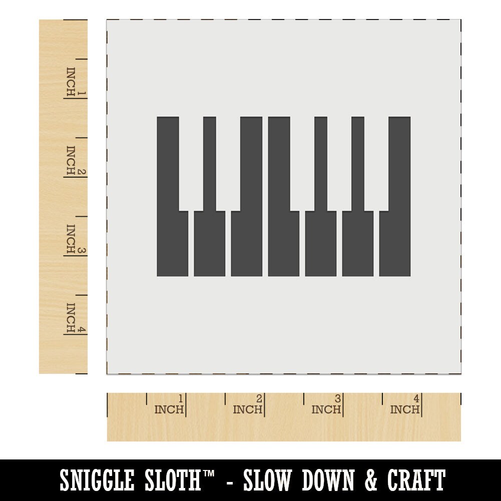 Piano Keys Octave Wall Cookie DIY Craft Reusable Stencil