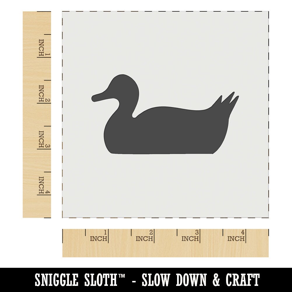 Duck Swimming Solid Wall Cookie DIY Craft Reusable Stencil