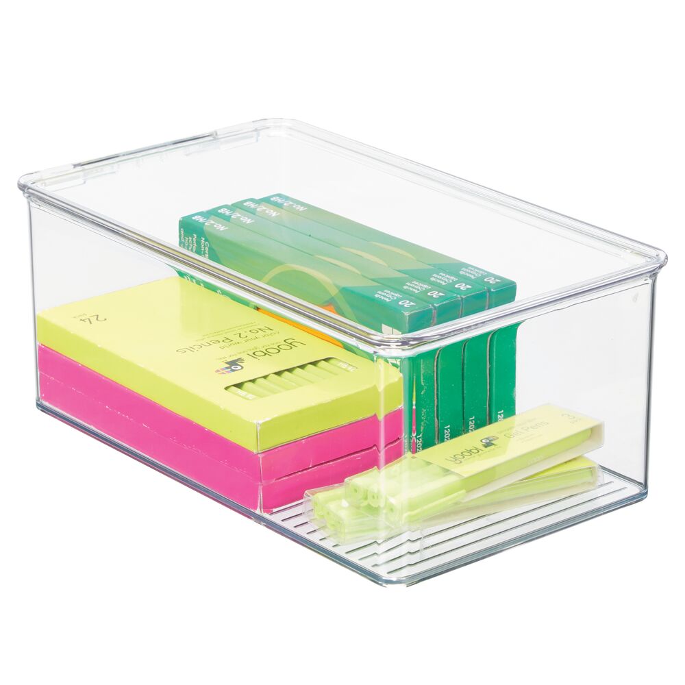 mDesign Plastic Desk Organizer Storage Box for Home Office Michaels