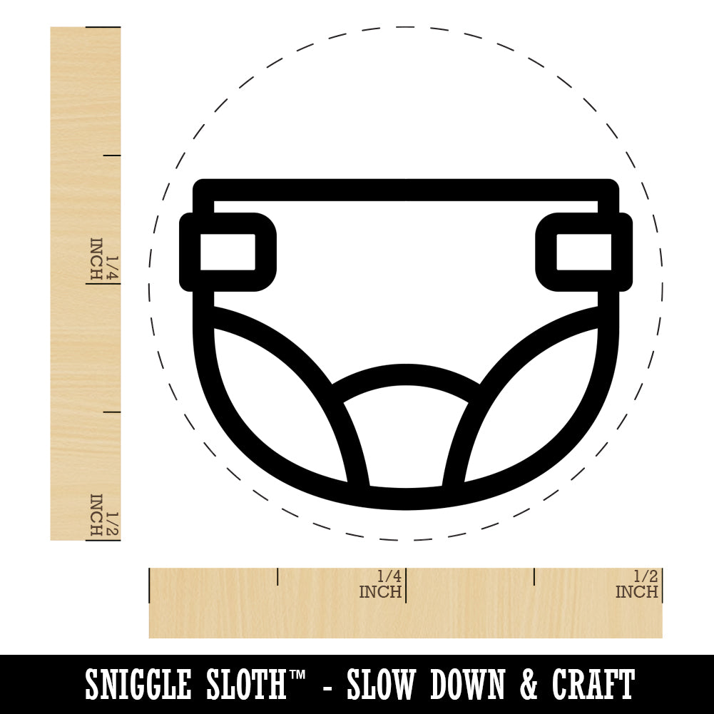Baby Diaper Self-Inking Rubber Stamp for Stamping Crafting Planners