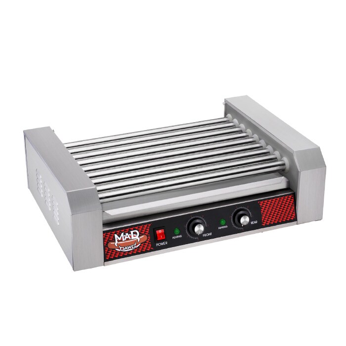 Great Northern Popcorn 24 Hot Dog Roller Grill Machine 1800W Stainless Steel