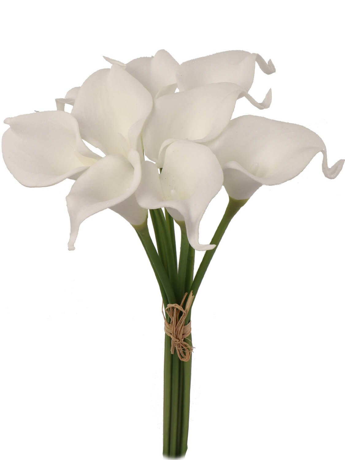 Stunning Set of 12 14&#x22; White Real Touch Calla Lily Bundle - Lifelike Floral Accents for Home Decor and Weddings