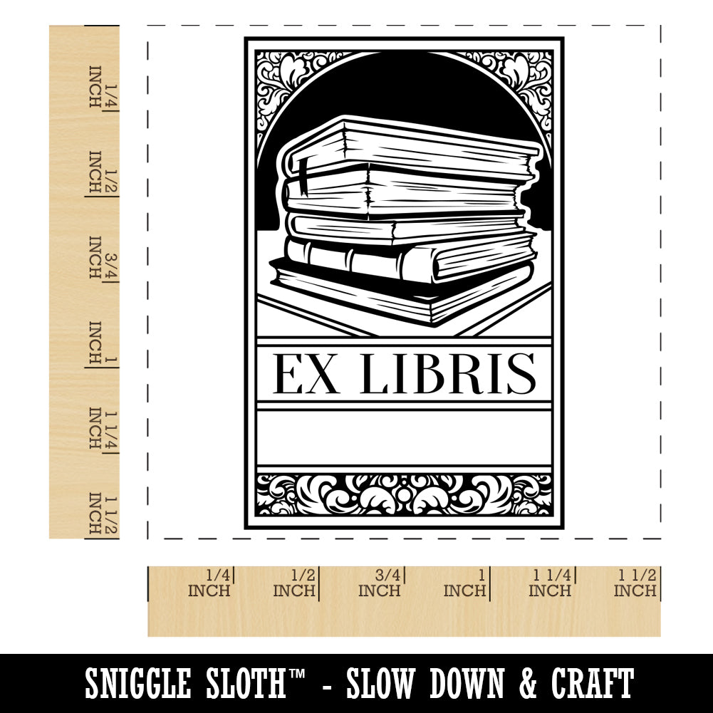 Bookplate Stamp - Open Book
