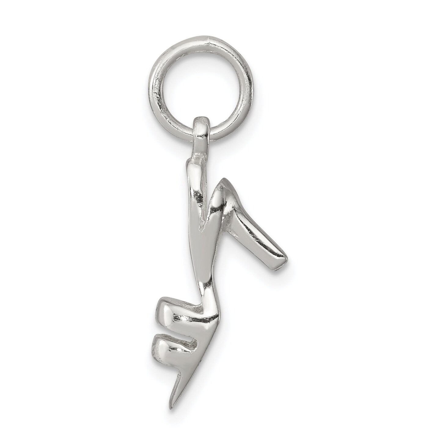 Sterling Silver High Heel Pendant Shoe Charm Jewelry 19mm x 11mm