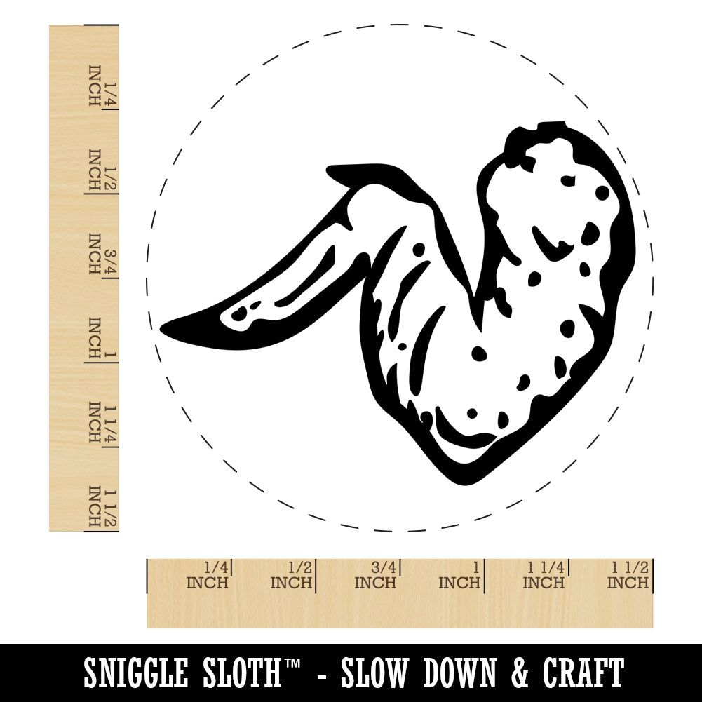 Delicious Chicken Wing with Drum and Flat Self-Inking Rubber Stamp for Stamping Crafting Planners