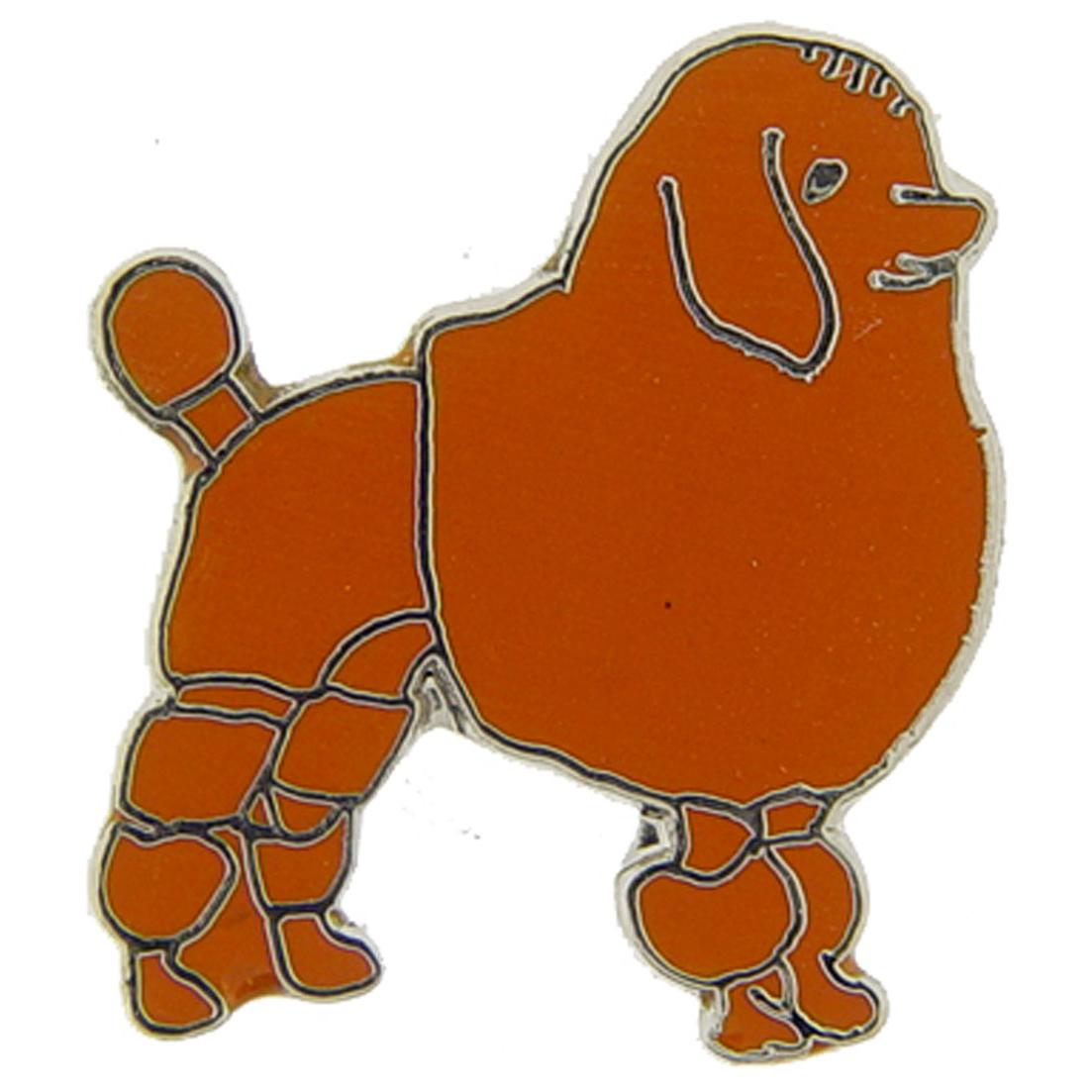 Poodle Pin Brown 1&#x22;