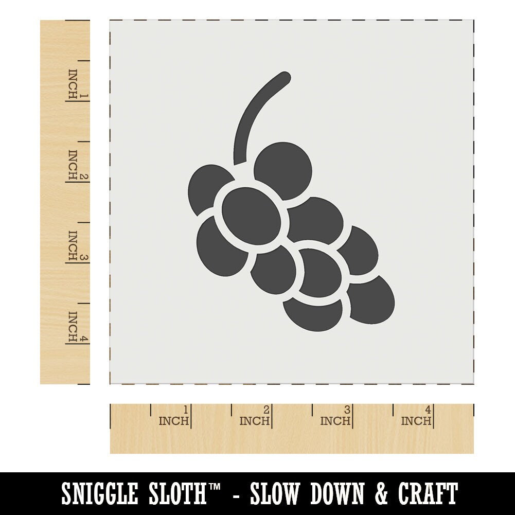 Grapes Outline Doodle Wall Cookie DIY Craft Reusable Stencil