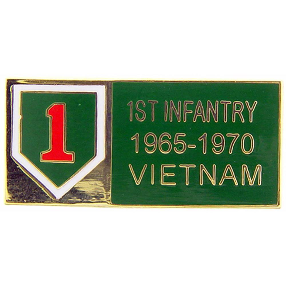 U.S. Army 1st Infantry Division Vietnam Pin 1 1/8&#x22;