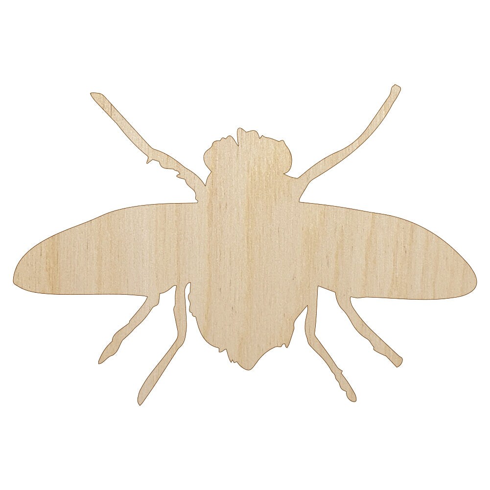 Fly Insect Sketch Unfinished Wood Shape Piece Cutout for DIY Craft Projects