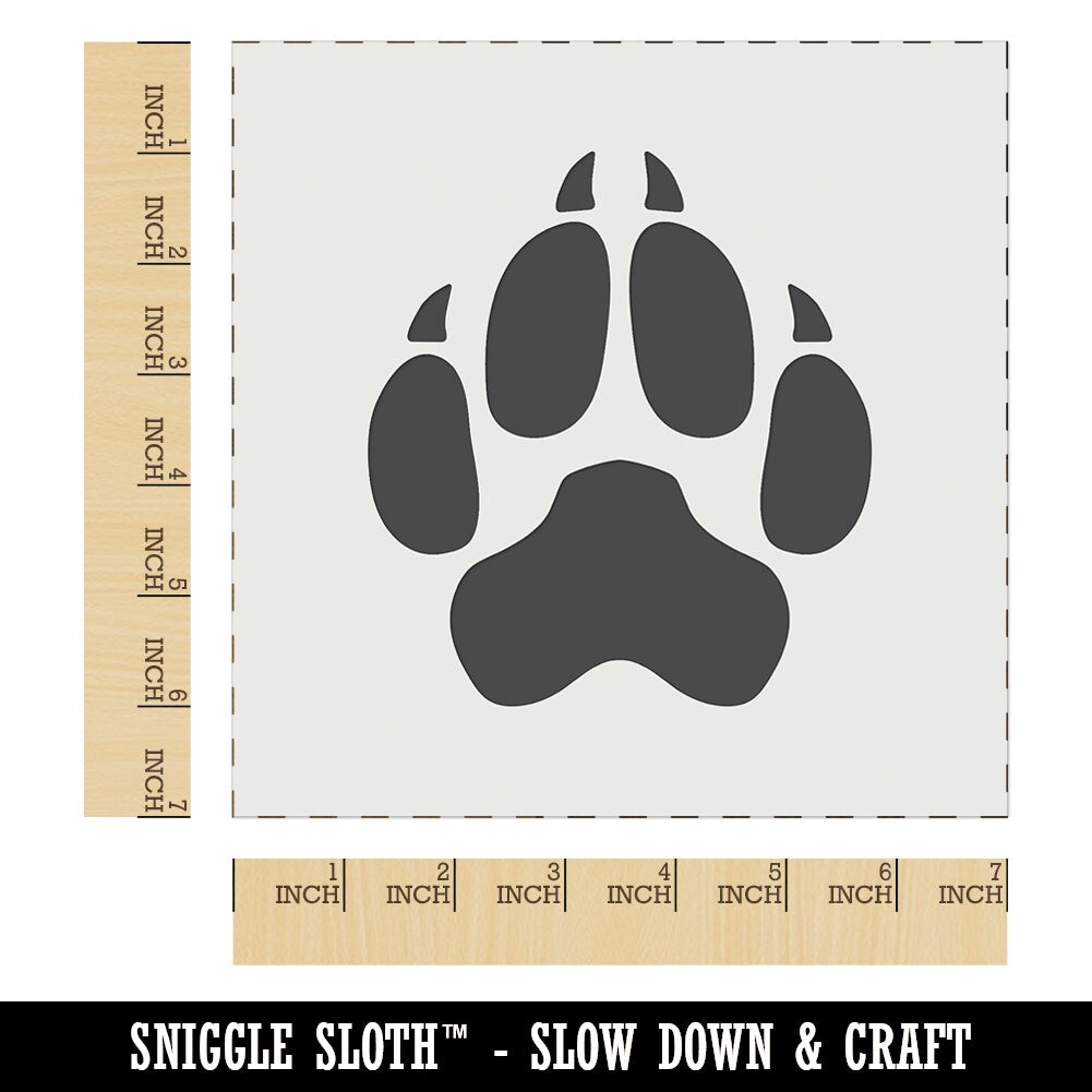 Wolf Coyote Paw Print Wall Cookie DIY Craft Reusable Stencil | Michaels