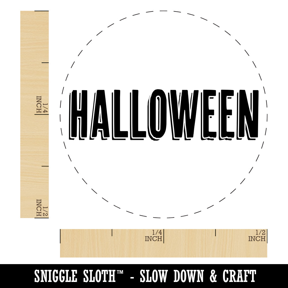 Halloween Drop Shadow Text Self Inking Rubber Stamp For Stamping