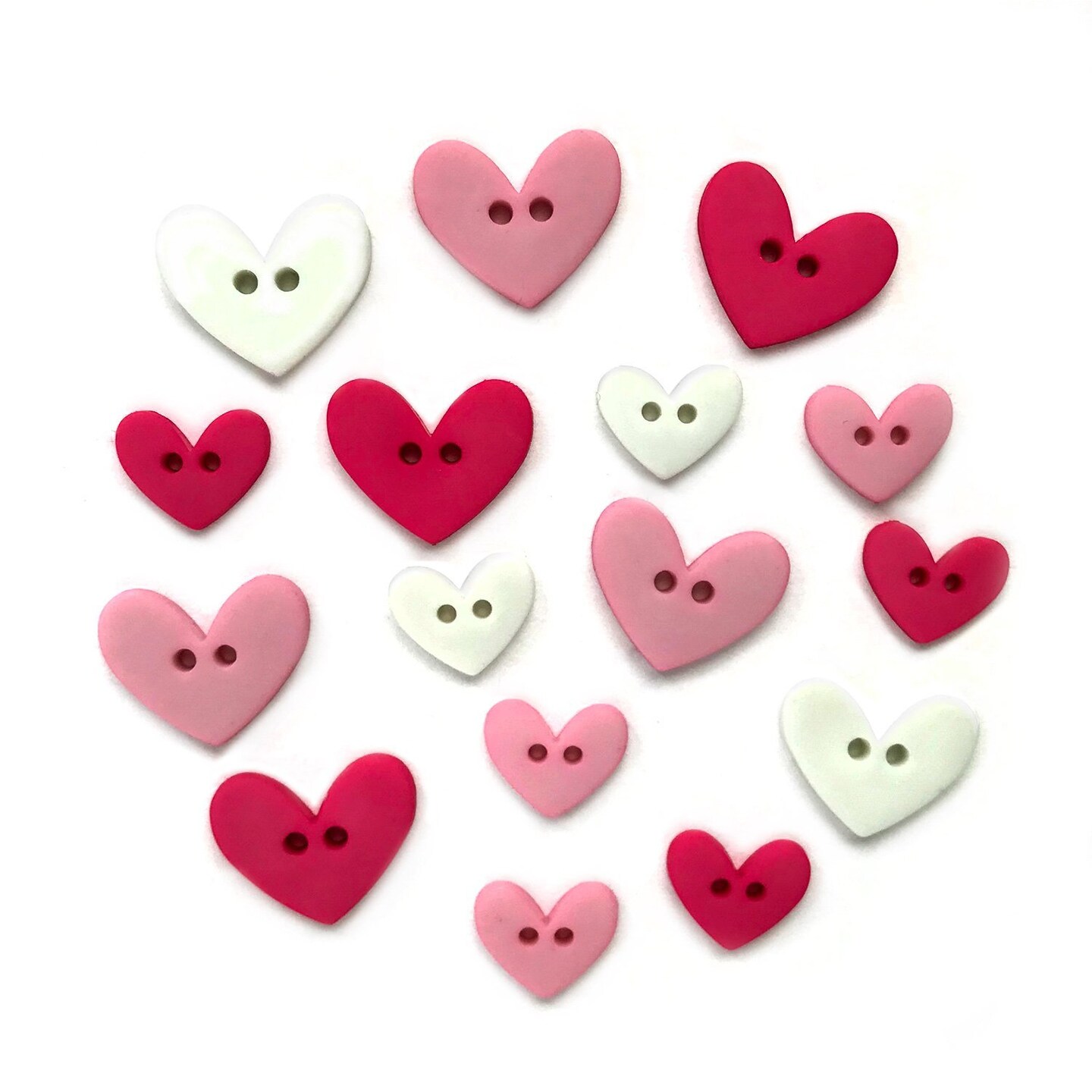 Buttons Galore and More Craft & Sewing Buttons - Valentine Hearts - 48 ...