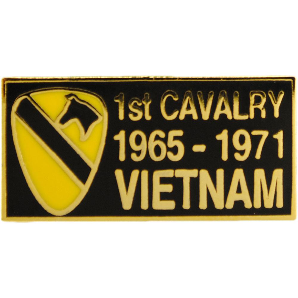 U.S. Army 1st Cavalry Division Vietnam 1965-1971 Pin 1 1/8"