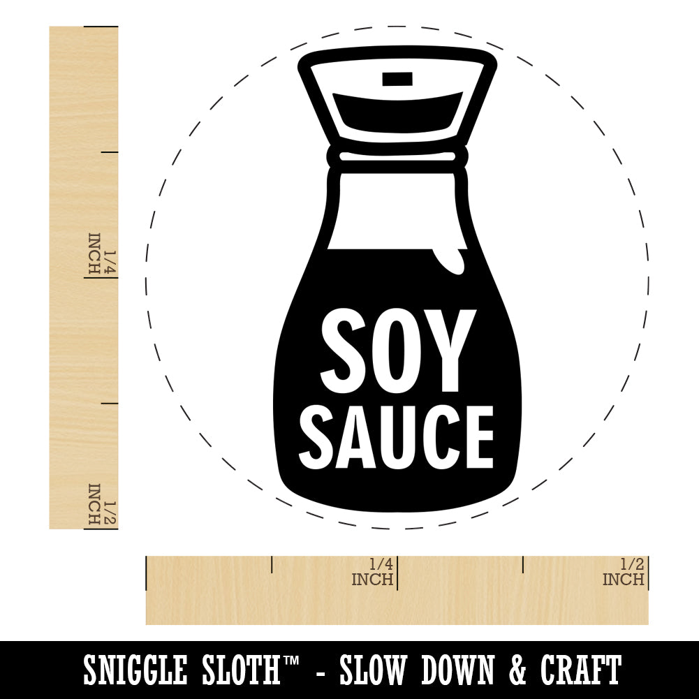 Soy Sauce Bottle Self-Inking Rubber Stamp for Stamping Crafting Planners
