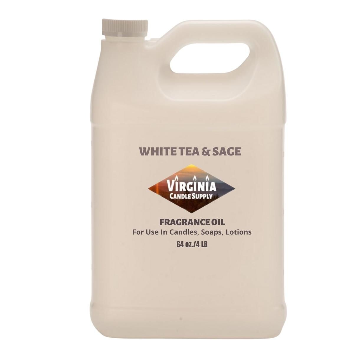 White Tea & Sage Fragrance Oil (Our Version of the Brand Name) (8 LB Jug) for Candle Making, Soap Making, Tart Making, Room Sprays, Lotions, Car Fresheners, Slime, Bath Bombs, Warmers…