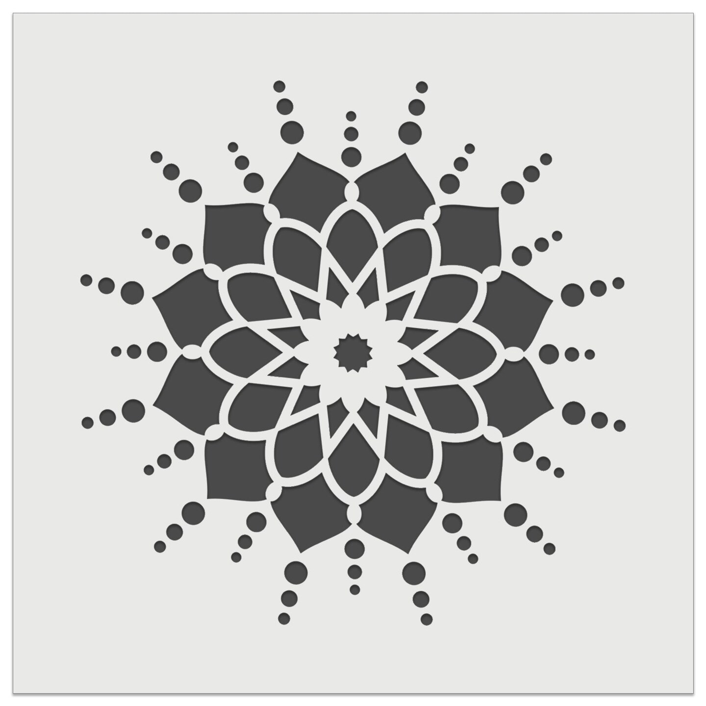 Mandala Flower Simple Wall Cookie DIY Craft Reusable Stencil