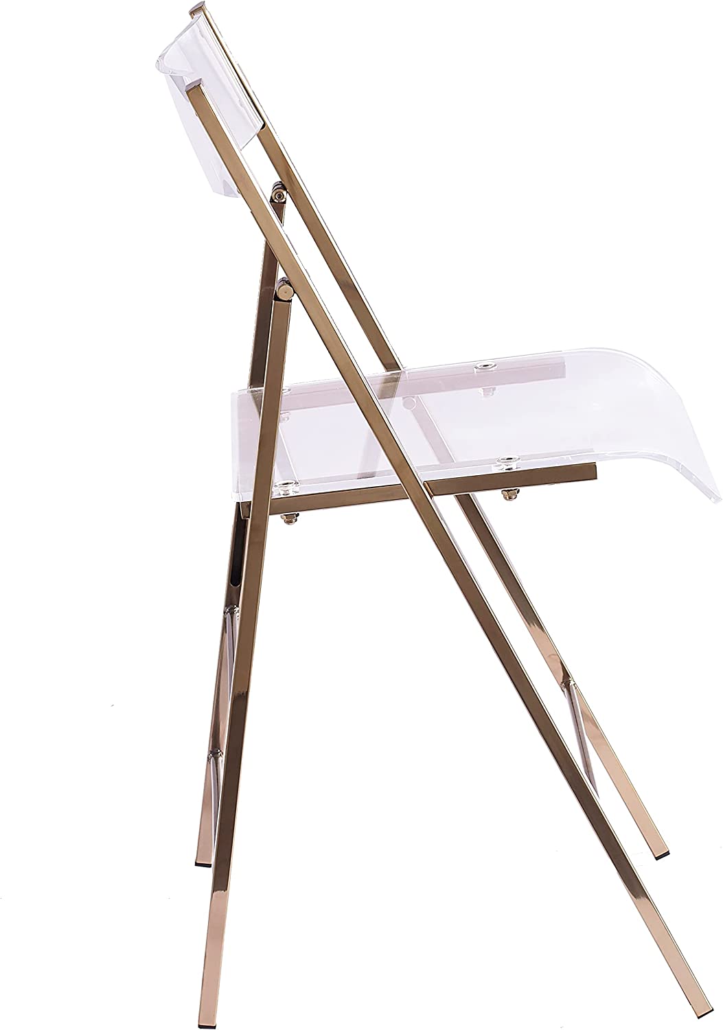 ISL Furnishings Kasper Flex Luxury Modern Folding Chair Acrylic