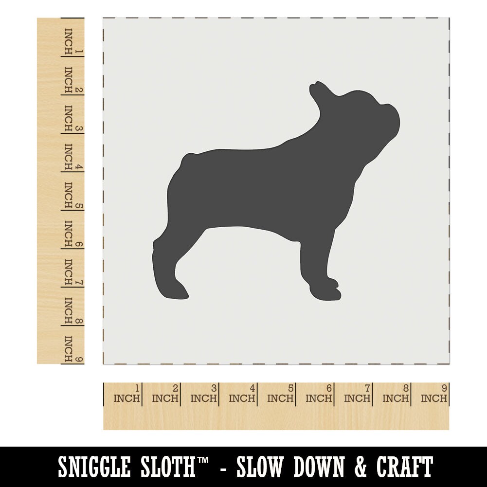 French Bulldog Dog Solid Wall Cookie DIY Craft Reusable Stencil