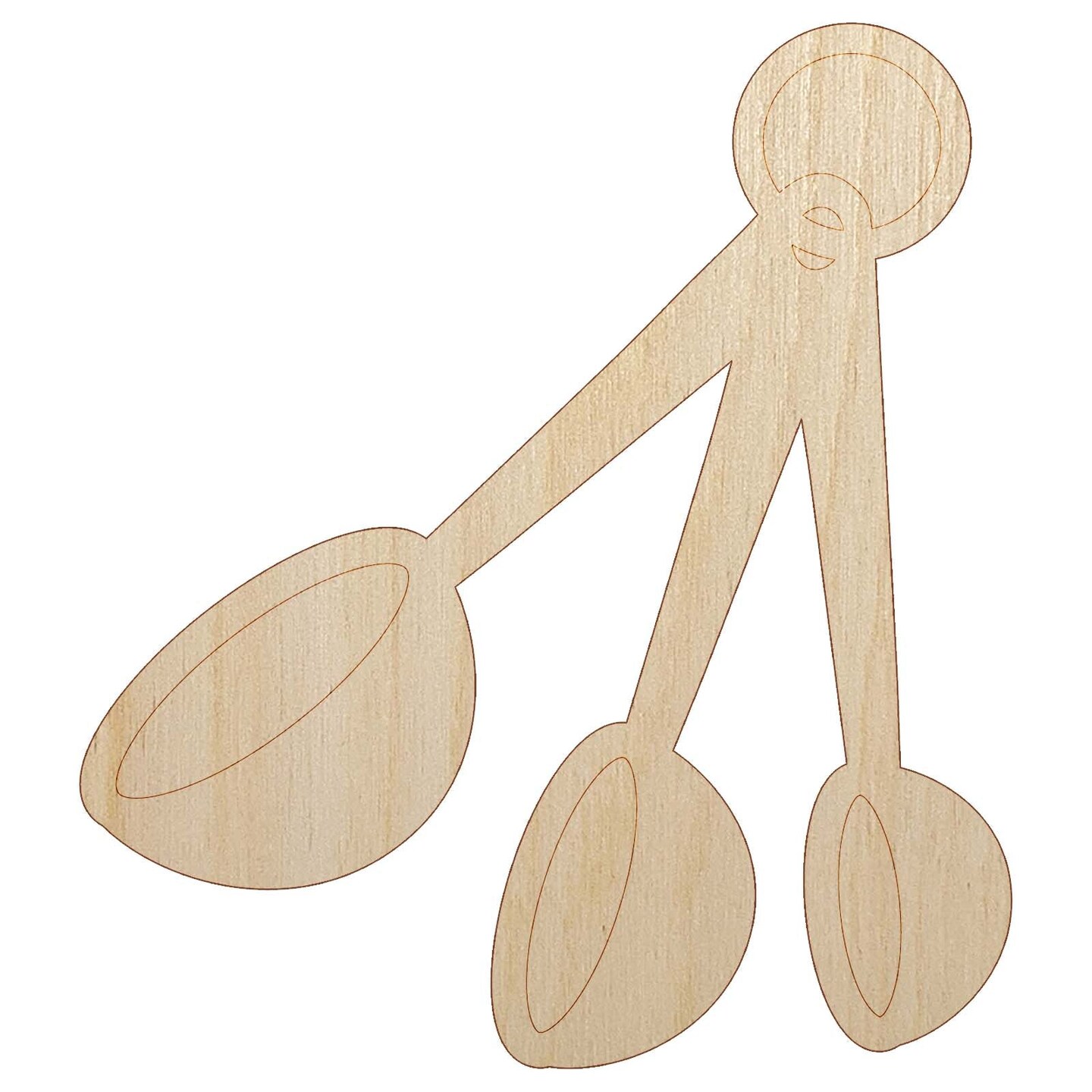Measuring Spoons Baking Cooking Unfinished Wood Shape Piece Cutout for