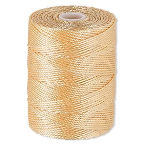 C-LON Bead Cord, Apricot - 0.5mm, 92 Yard Spool